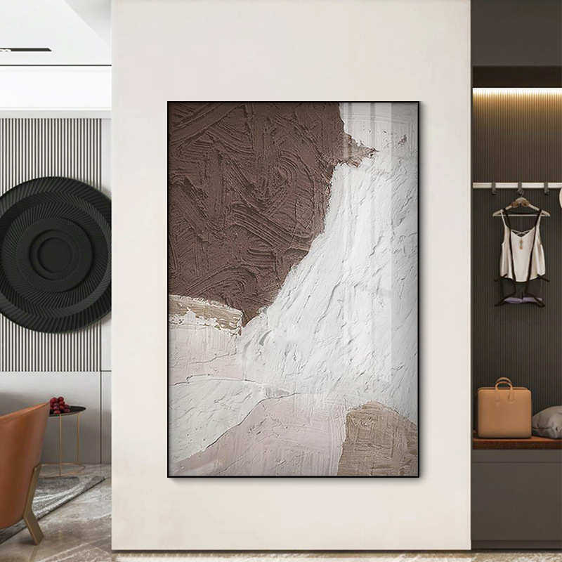 客厅楼梯画抽象画转角欧风画大落地装饰画玄关简约虚实尺寸 北