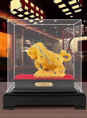 金牛送福绒沙金工艺品十二生肖金牛摆件公司采购会销保险4S店礼品