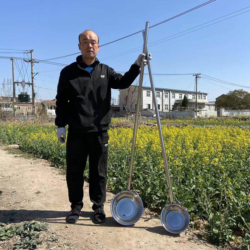 定制超长水勺长1.8米大容量加厚不锈钢长把水舀工业商用特长水瓢