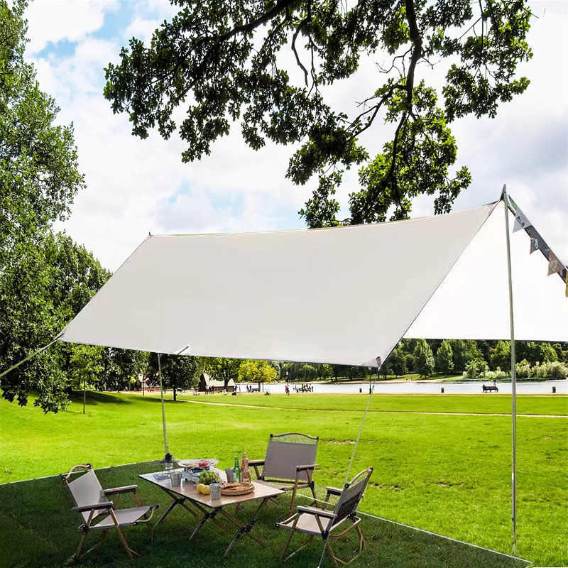 春游野炊户外天幕布六角形加厚遮阳防晒黑胶野外露营帐篷露营幕布