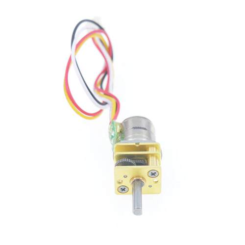 12GA-10BY无刷步进减速电机2相4线全金属齿轮带防尘5V12V微型马达