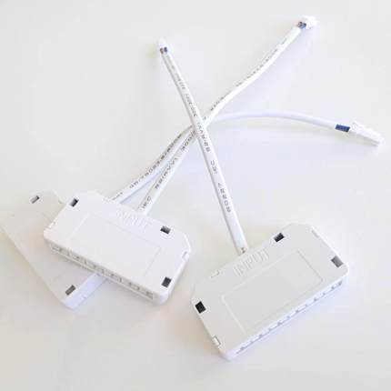 分线盒12v24v衣橱柜LED线条灯连接器6孔10孔并联盒分线器