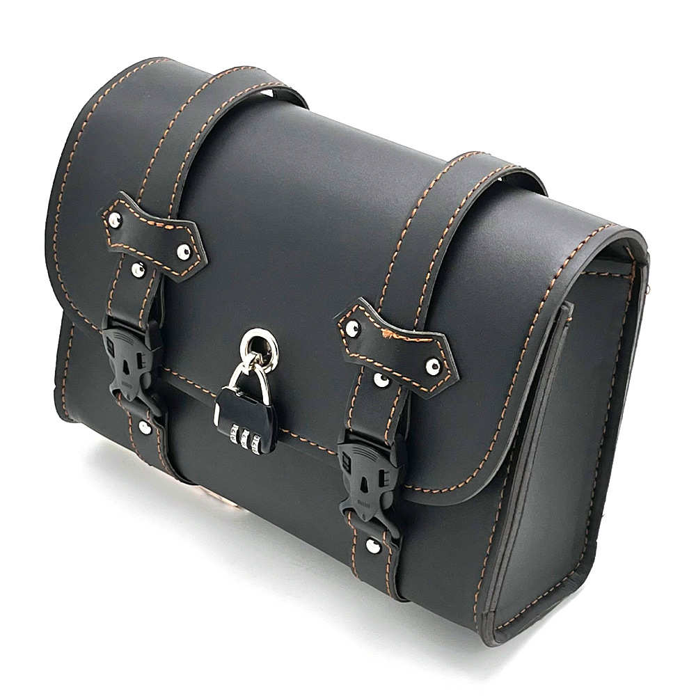 摩托车电动车防水挂包带密码锁防盗工具包皮包边包车头包尾包