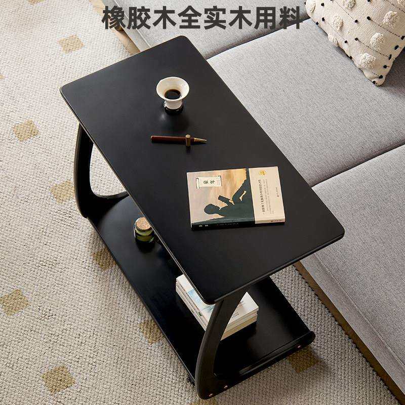 实木边几q09沙发边几桌柜可移动床小桌子带轮头迷你客茶几书方角