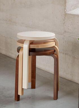 Artek Stool 60 凳子 单椅椅子 北欧经典设计阿尔瓦阿尔托纯白T&