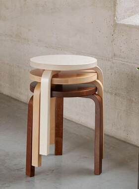 Artek Stool 60 凳子 单椅椅子 北欧经典设计阿尔瓦阿尔托纯白T&