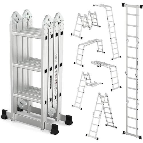 Folding Ladder Multi-Purpose Aluminium Extension 7 in 1 Step