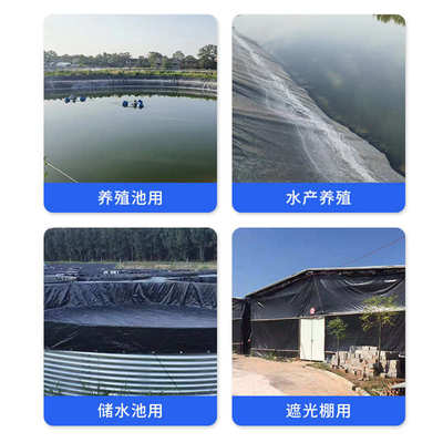 海力牌养殖地农用鱼塘养殖蓄水池双面黑色编织防漏防渗布耐用