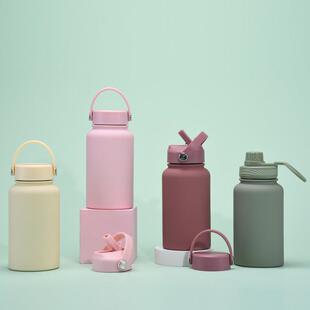 202钢麦果6款 不锈保温杯便一杯三盖650m新l不锈钢水杯携户外运动