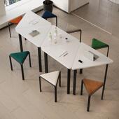 异形创意办公模块化拼接会议桌三角形自由组合长条桌六边形培训桌