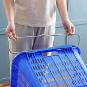 塑料加厚周转筐快递框蔬菜水果筐物流胶箩服装 收纳箱带铁耳深筐