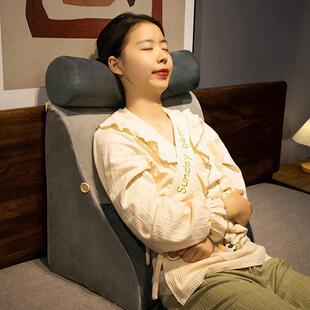 可爱动物柴飞羽艺2犬哈士奇记棉忆床头靠垫办室座椅三角枕发沙公