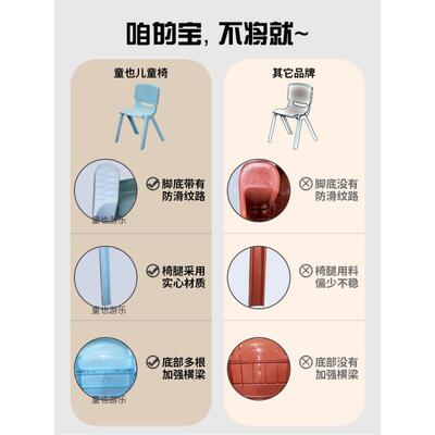 小椅椅子矮款幼DPM儿园椅子儿童背小椅餐加厚板凳专用靠防滑塑料
