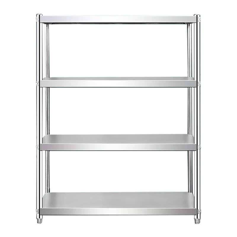 不锈钢货架商用平板储物货架仓库落地置物架四层五层厨房收纳货架