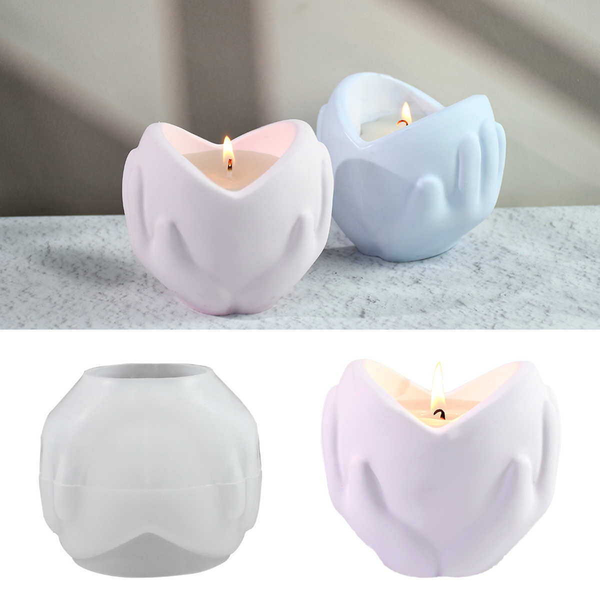 得意洋洋diy滴胶模具手捧爱心烛台硅胶模具石膏香薰蜡烛杯收纳盒,厨房/烹饪用具,烘焙模具,淘宝优惠券,粉丝福利购,淘宝优惠卷