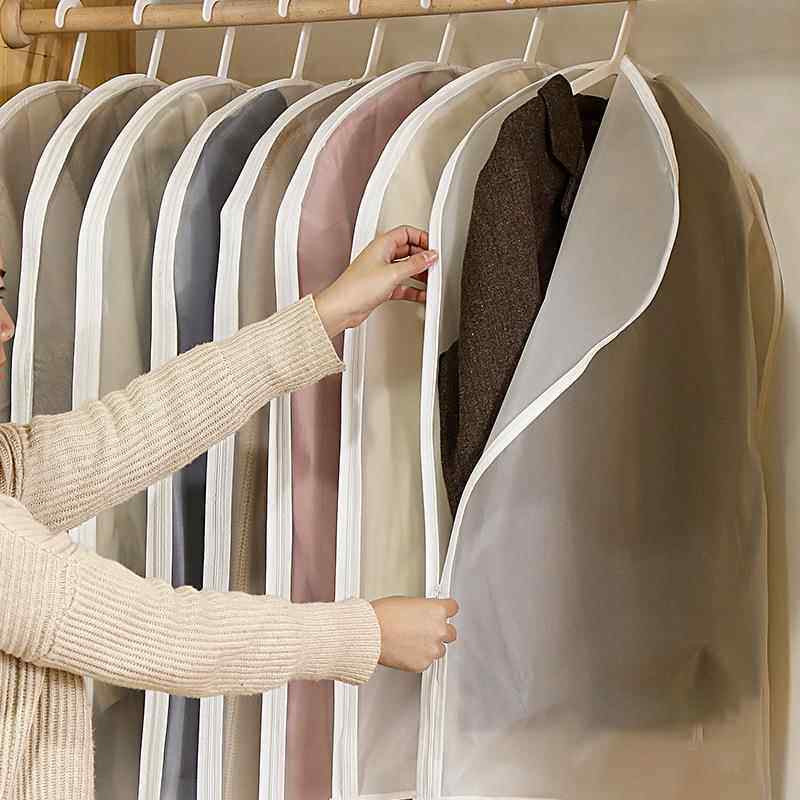 衣服防尘罩半透明可水洗家用挂衣袋侧边拉链西服西服大衣防尘袋