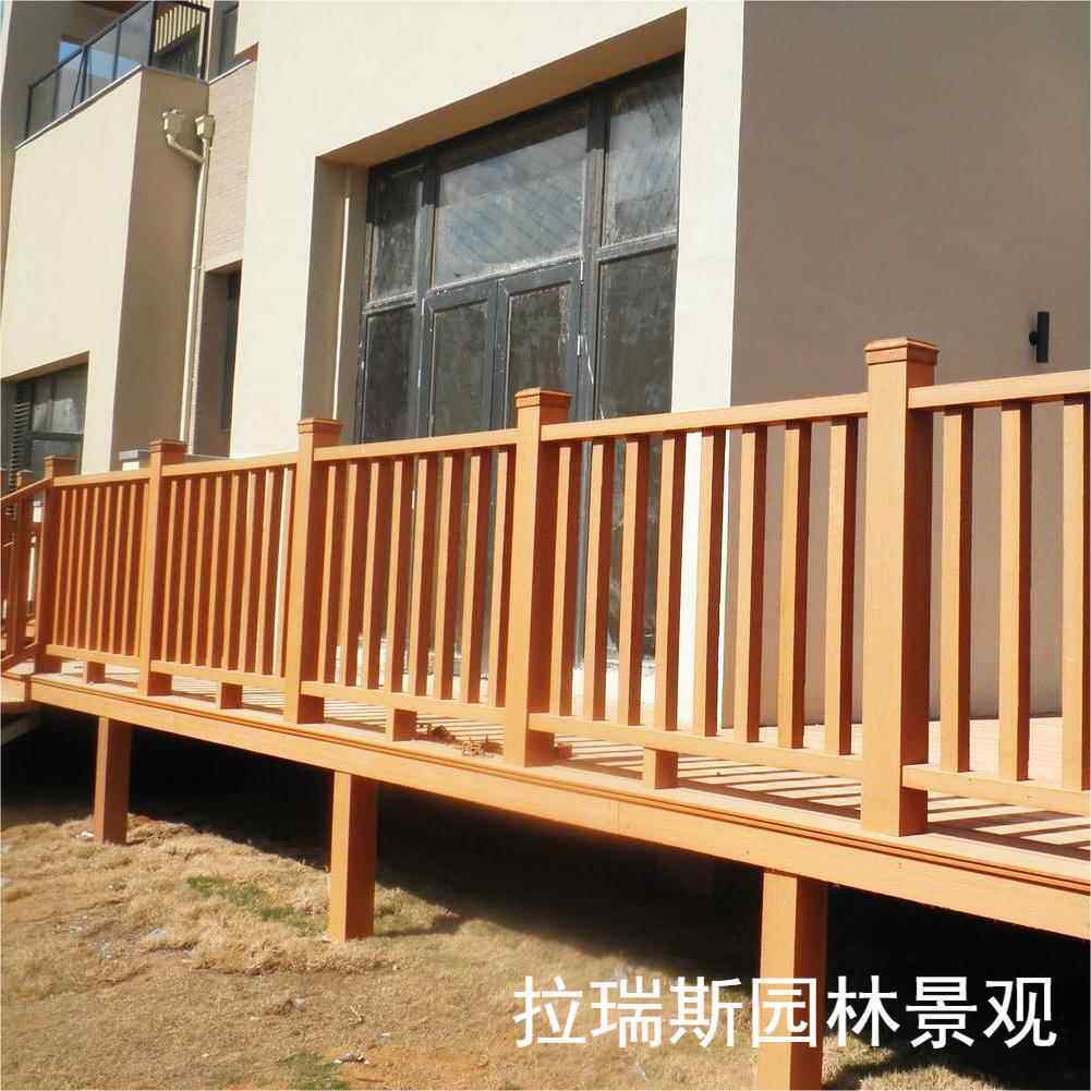 户态外塑木护栏防水防腐景栈区园湖林栅栏道LRS-SM4公园边生木塑
