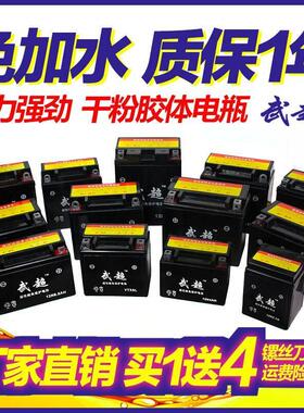 摩托车电瓶12V通用9a7a5a蓄干电池125助力踏板弯梁车12伏免维护