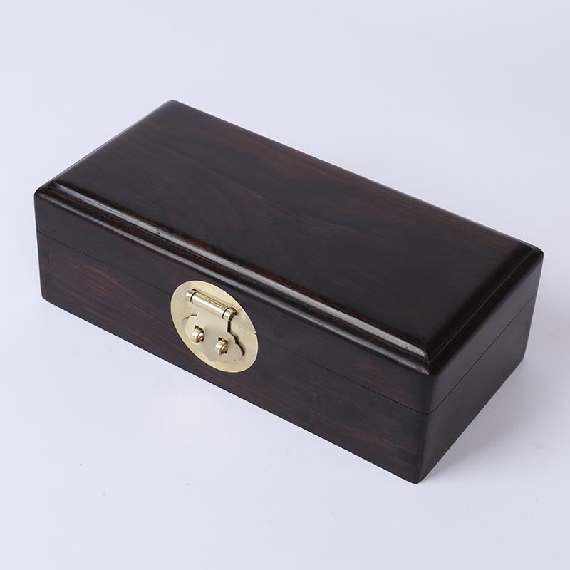 正品紫光檀木小首饰盒木手小纳盒耳收钉项链戒指收藏红盒表盒桌面