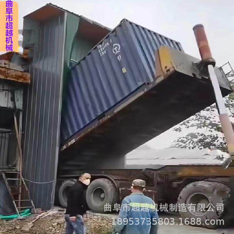 仓码港口粉末拆箱机100万吨粉料集装箱拆箱卸灰机全过程无扬尘