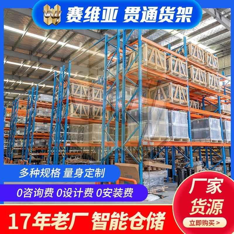 贯通式穿梭货架冷库驶入立体式组合货架托盘仓储高位重型货架