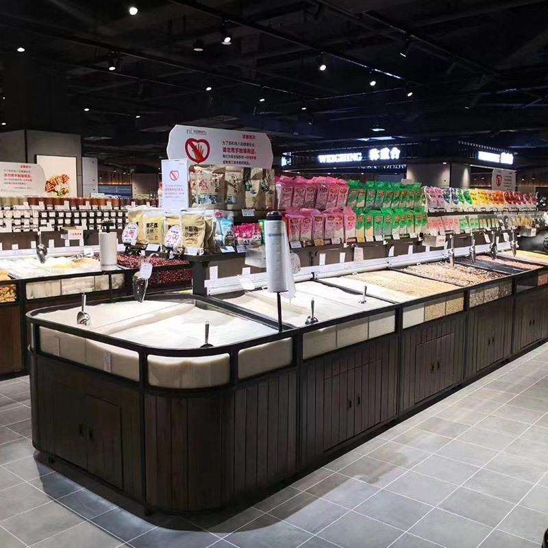 东来款杂粮柜中岛超市散称干果干货柜 五谷杂粮展示柜