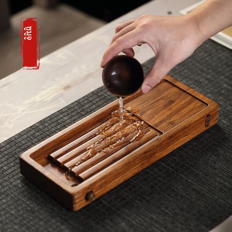 简约小型干泡茶盘竹制蓄水茶海功夫茶具茶托盘家用排水式小号茶台