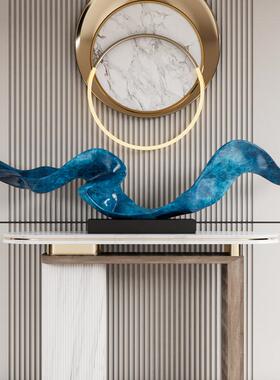 左顾抽象现代艺术品雕塑前台过道玄关酒店售楼处商业中心装饰摆件