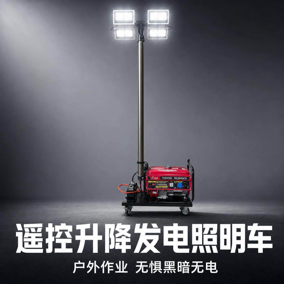 荣攀小灯车照明灯组-场地照明灯,遥控升降场地照明灯车