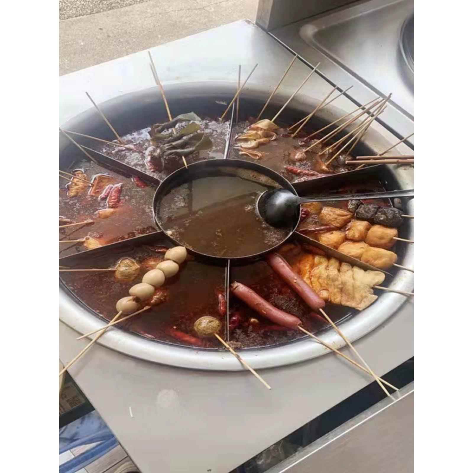 麻辣烫卤煮锅格子火锅多格隔板分格串串盆商用关东煮九宫格