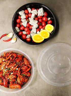 xyt圆形3000ml加厚一次性餐盒圆形大码酸菜鱼冒菜盒小龙虾外卖打