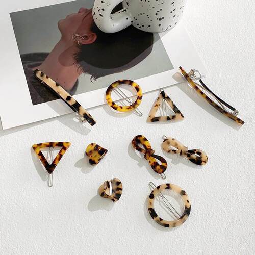 Simple Style Hawksbill Hair Clip Women