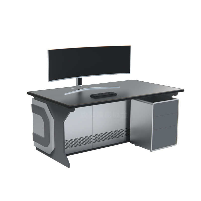 厂家定制指挥中心智能收缩办室桌精密钣金加工结构件金属控制台