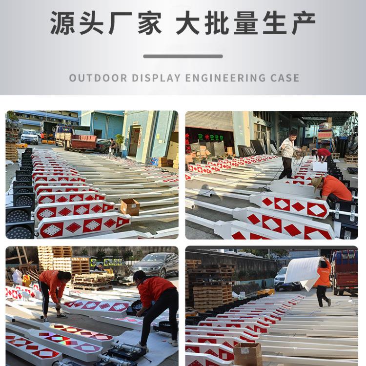行人优先志诱导标牌分道标人礼让行灯频闪警WDW-DKB3示太阳能黄闪