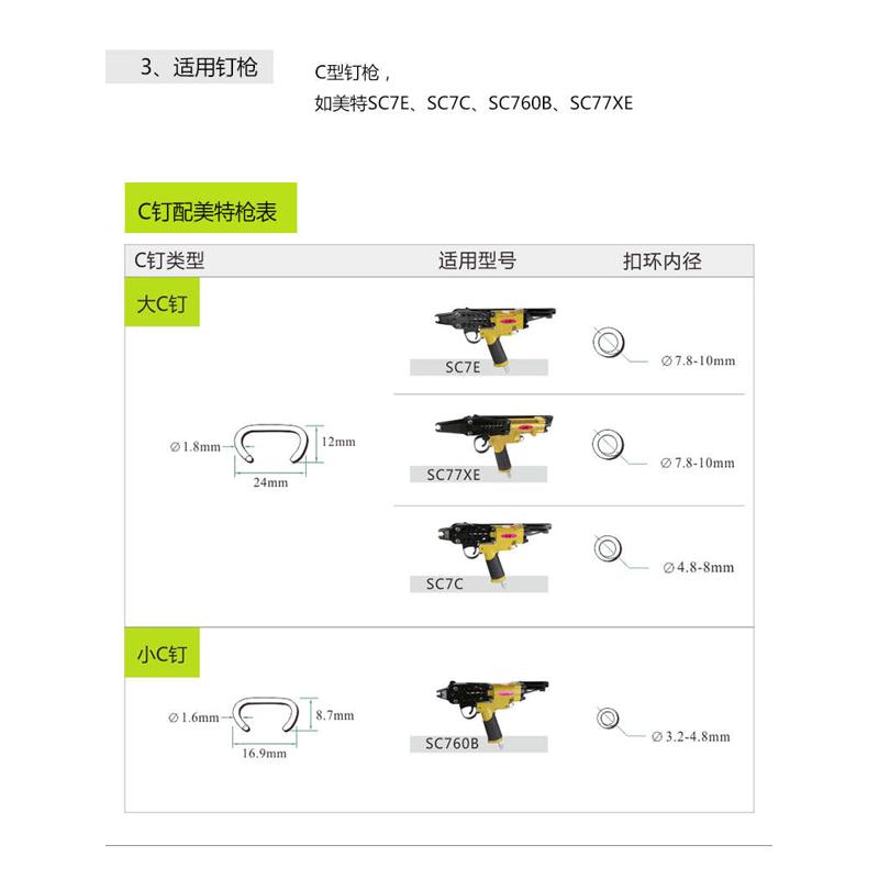 不锈钢SC7E气动钉枪SC7C型SC760B小C17钉座椅养殖笼假山沙发大C24