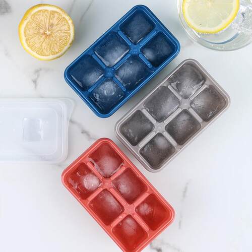 Six-Grid Square Mini Ice Cube Tray for Home Use, Small Freez