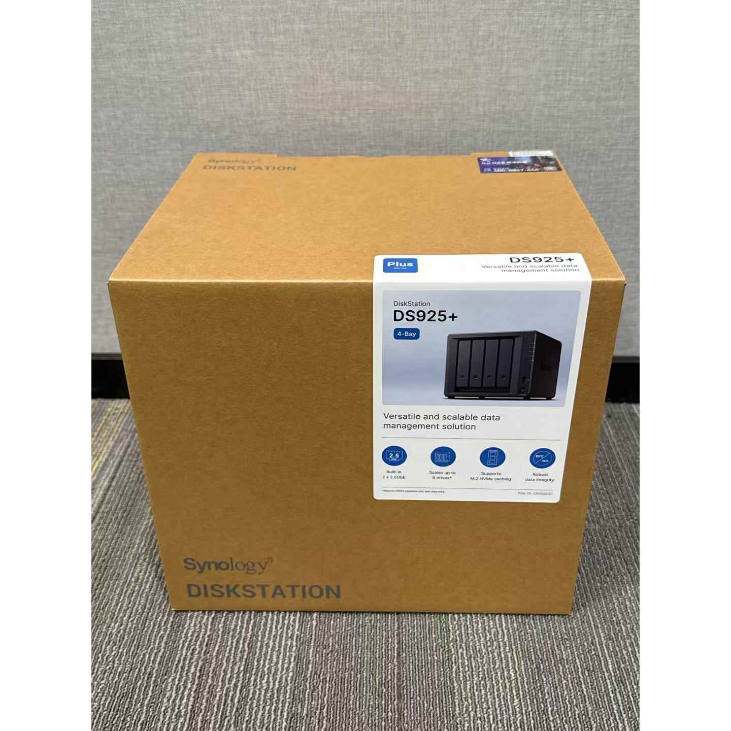 群晖DS923+ DS925+企业NAS网络存储器服务器机箱4盘位主机