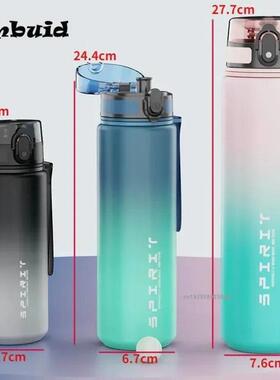 1 Liter Large Capacity Sports Water Bottle Leak Proof Colorf