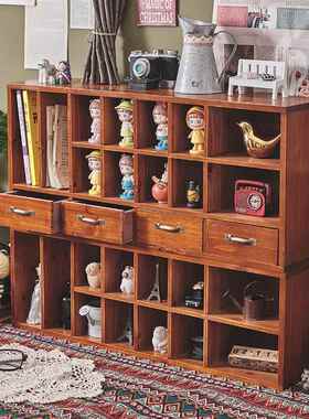 P功K7J学生宿桌面舍纳盒木质摆件收手账置物架多能抽屉格子桌面置