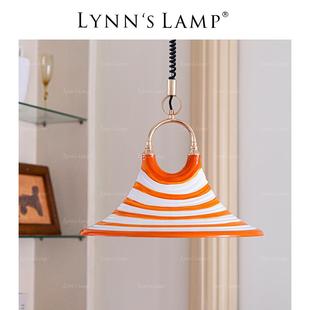 Lyn& 吧岛台卧室中古古复 x复2台n7;s立875意 彩绘亚克力餐厅吊灯