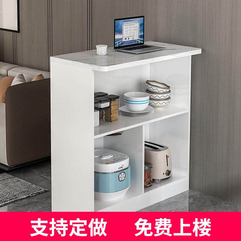 家用吧台客厅厨房玄关柜隔断柜多功能餐柜双面小户型靠墙高脚桌