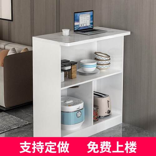 家用吧台客厅厨房玄关柜隔断柜多功能餐柜双面小户型靠墙高脚桌