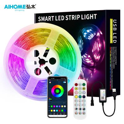 幻彩灯带5vUSB充电自粘发光led灯条低压5050幻彩跑马流水灯带套装