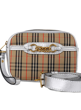 正品[9.9新]巴宝莉BURBERRY经典格腰包斜挎包C9014公价8800