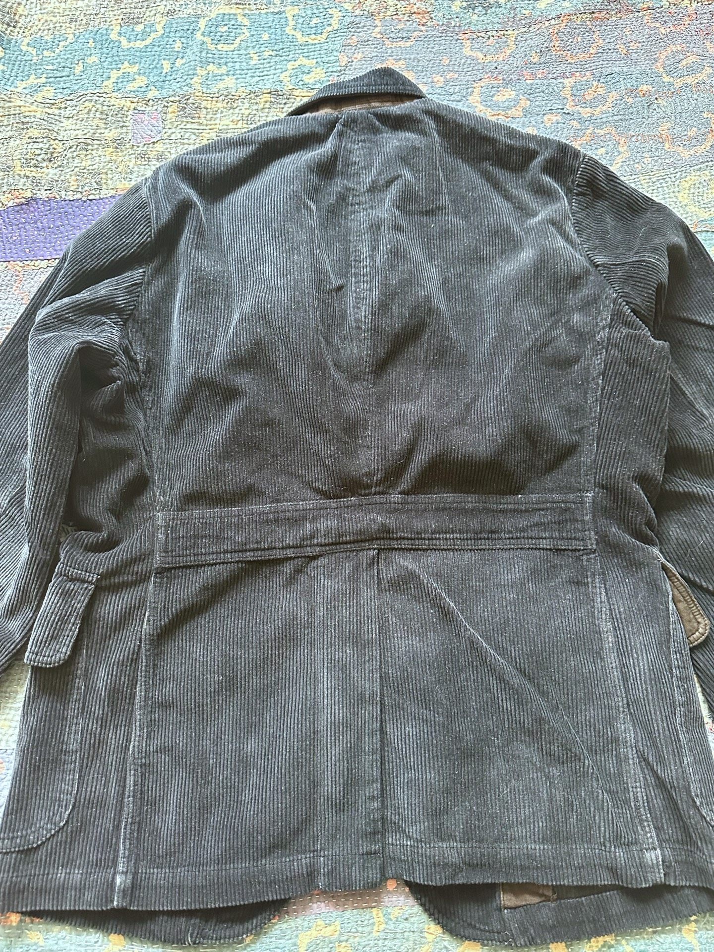 RRL Dark Indigo Corduroy Suit Jacket — back