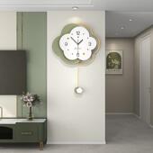 现代轻奢挂钟客厅钟表家用时尚 奶油风网红挂表创意餐厅时钟挂墙