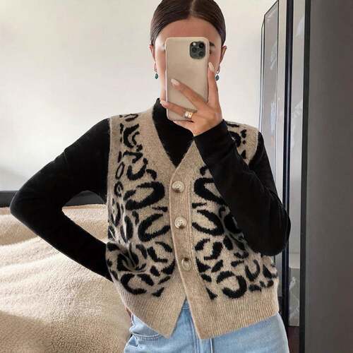 Spring Autumn Women's Sweater Vest Jacket Fashion Simple