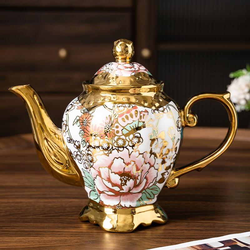 陶瓷凉水壶宫廷风冷水壶套装开水壶下午茶茶具欧式小奢华家用骨瓷