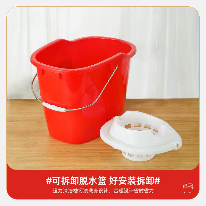 加厚大号塑料拖把桶手动挤水桶手压地拖桶拖地桶拖布桶清洁