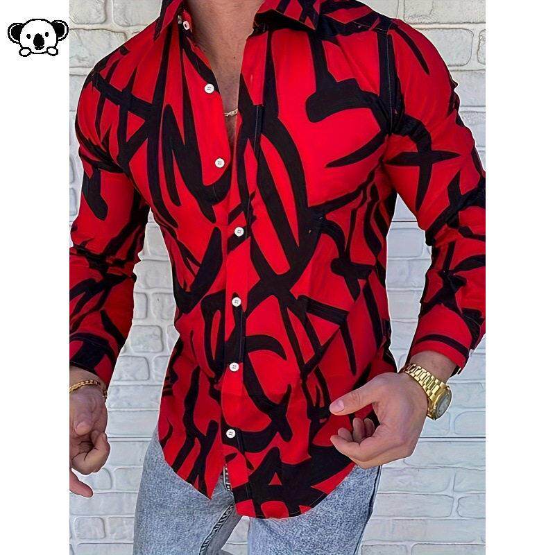 L 33008 Men Spring Shirt Streetwear Fall街头风衬衫
